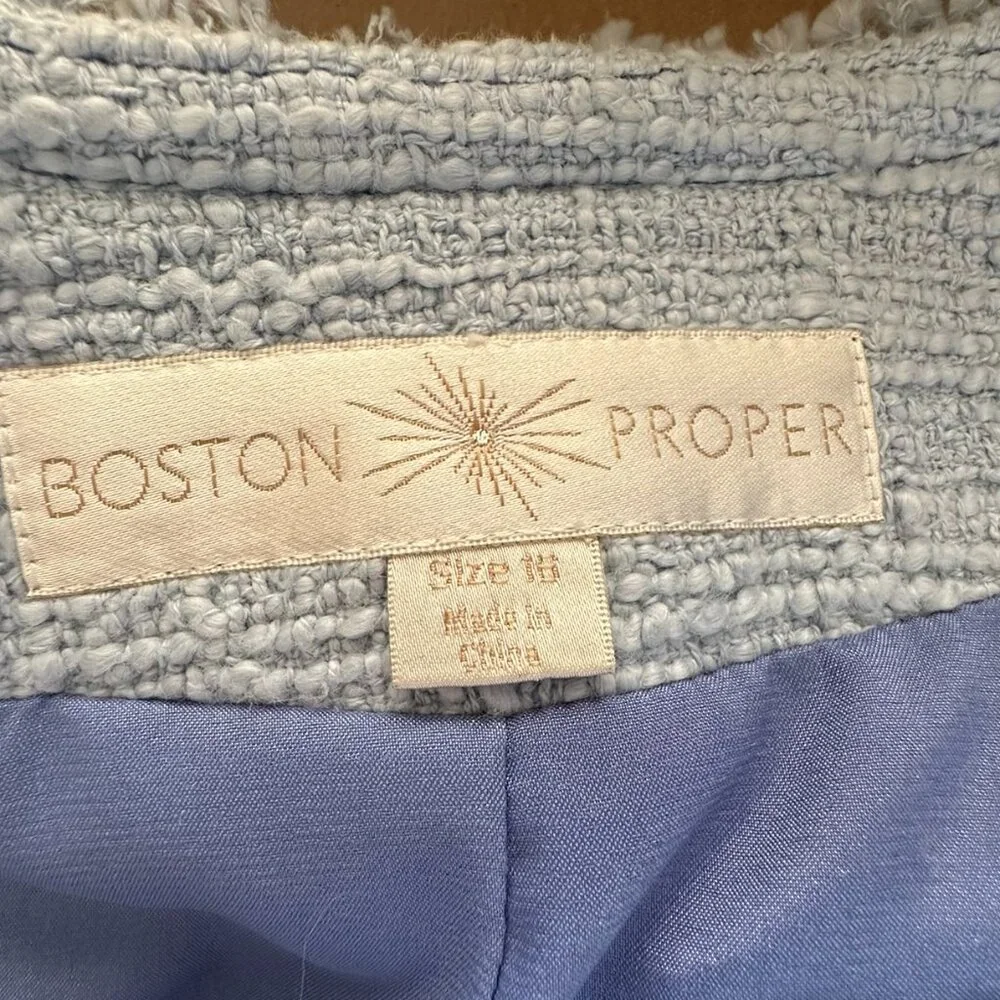 Boston Proper, Vintage jacket, Two tone blue, Size 16 - Picture 13 of 16
